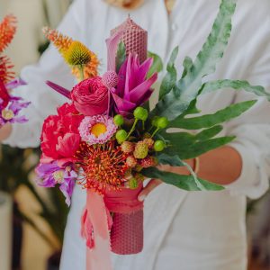 Set lumânări pentru cununie, tematică tropicală